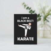 Karate Ik ben een Zwarte Gordel Karate Briefkaart (Staand voorkant)