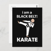 Karate Ik ben een Zwarte Gordel Karate Briefkaart (Voorkant / Achterkant)