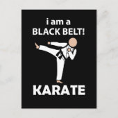 Karate Ik ben een Zwarte Gordel Karate Briefkaart (Voorkant)