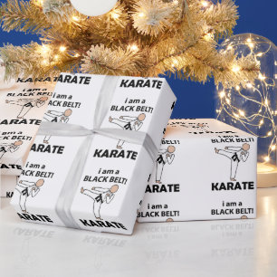 Karate Ik ben een Zwarte Gordel Karate Cadeaupapier