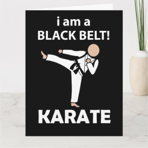 Karate Ik ben een Zwarte Gordel Karate Kaart
