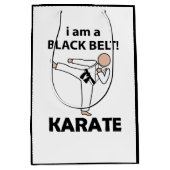 Karate Ik ben een Zwarte Gordel Karate Medium Cadeauzakje (Voorkant)