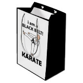 Karate Ik ben een Zwarte Gordel Karate Medium Cadeauzakje (Achterkant Gekanteld)