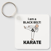 Karate Ik ben een Zwarte Gordel Karate Sleutelhanger (Voorkant)