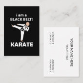 Karate Ik ben een Zwarte Gordel Karate Visitekaartje (Voorkant / Achterkant)