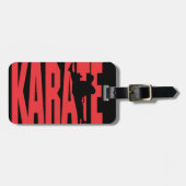 Karate in het rood bagagelabel (Voorkant horizontaal)