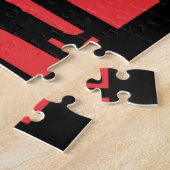 Karate in het rood legpuzzel (Zijkant)