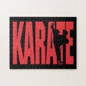 Karate in het rood legpuzzel (Horizontaal)