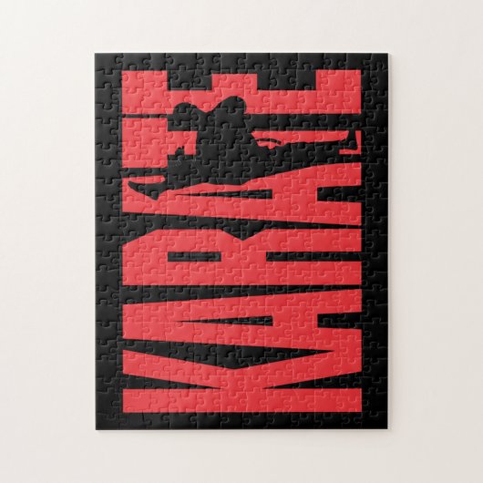 Karate in het rood legpuzzel (Verticaal)