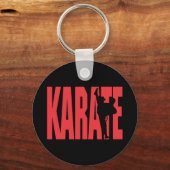Karate in het rood sleutelhanger (Voorkant)