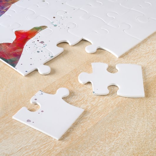 Karate in waterverf legpuzzel (Zijkant)