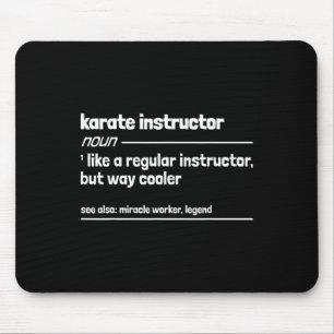 Karate instructeur als een gewone instructeur, maa muismat