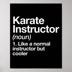 Karate instructeur definitie grappige vechtsporten poster