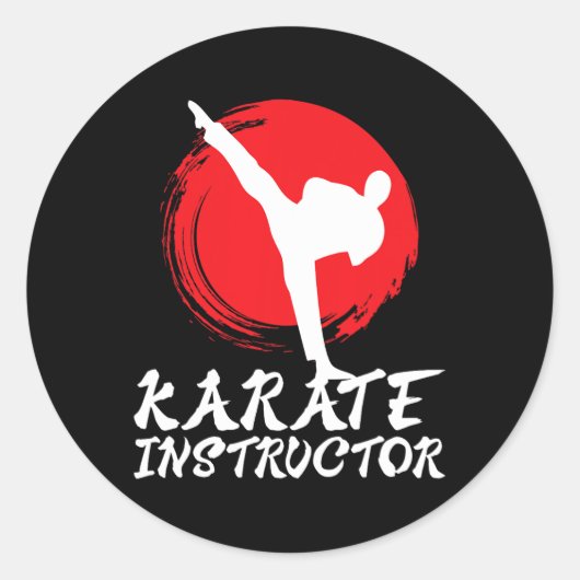 Karate instructeur Karate leraar Karate instructeu Ronde Sticker (Voorkant)