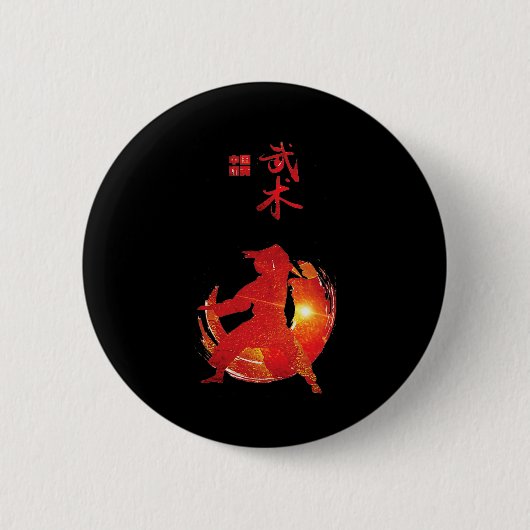 Karate instructeur Karate studenten Karate Calligr Ronde Button 5,7 Cm (Voorkant)