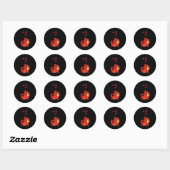 Karate instructeur Karate studenten Karate Calligr Ronde Sticker (Vel)