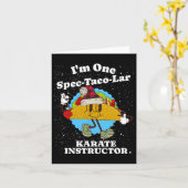 Karate instructeur Kerst Grappig Taco Pun Quote Kaart (Gele Bloem)