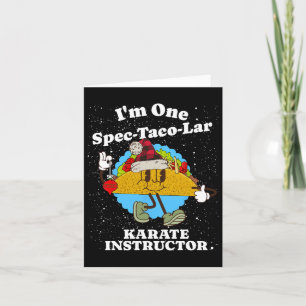 Karate instructeur Kerst Grappig Taco Pun Quote Kaart