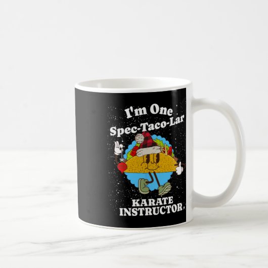Karate instructeur Kerst Grappig Taco Pun Quote Koffiemok (Rechts)