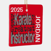 Karate Instructor Extraordinaire CUSTOM Keramisch Ornament (Rechts)