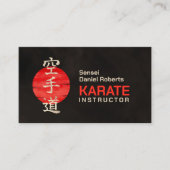 Karate instructor - Japanese Kanji and sun  Visitekaartje (Voorkant)
