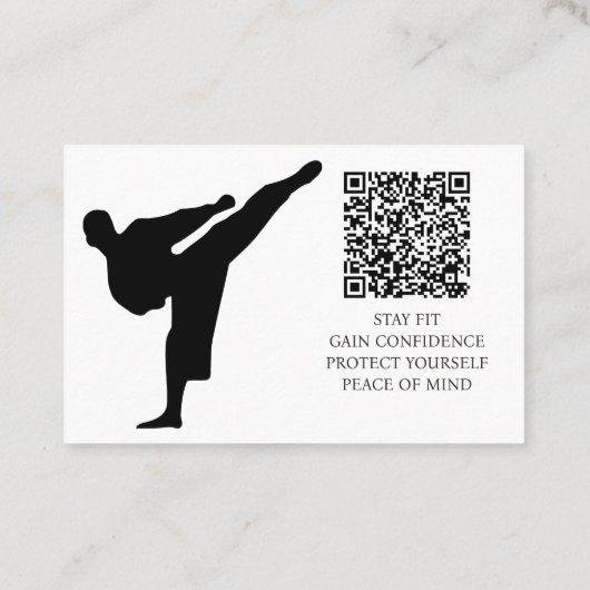 Karate Instructor Visitekaartje (Achterkant)