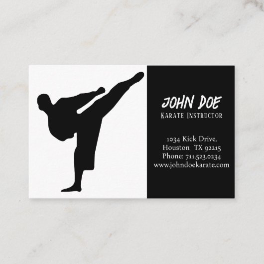 Karate Instructor Visitekaartje (Voorkant)