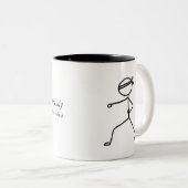 Karate is een levenslange studie tweekleurige koffiemok (Voorkant rechts)