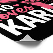 Karate is een meisje dat houdt van karate krijgsku poster (Hoek)