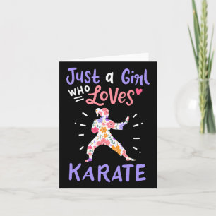 Karate is gewoon een meisje dat van Karate Gift ho Kaart