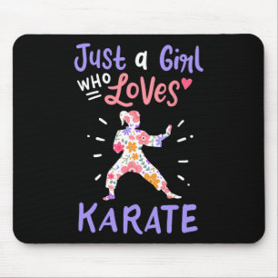 Karate is gewoon een meisje dat van Karate Gift ho Muismat