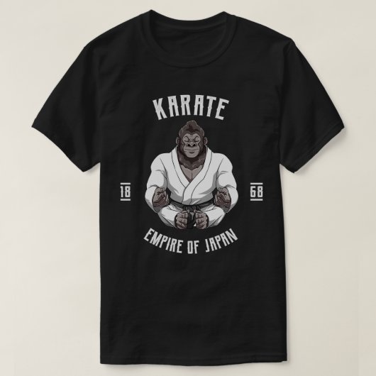 Karate Japan Okinawa Gorilla Karate Japanse Marti T-shirt (Design voorkant)