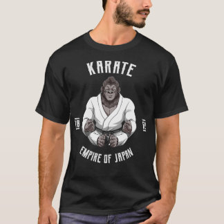 Karate Japan Okinawa Gorilla Karate Japanse Marti T-shirt