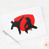 Karate Japan Ovale Sticker (Envelop)