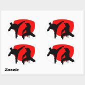 Karate Japan Ovale Sticker (Vel)