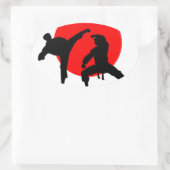 Karate Japan Ovale Sticker (Tas)