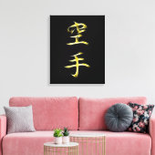 Karate Japans Kanji Calligrafiesymbool Canvas Afdruk (Insitu (Woonkamer))