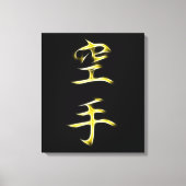 Karate Japans Kanji Calligrafiesymbool Canvas Afdruk (Voorkant)