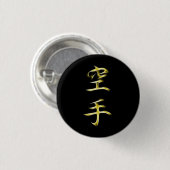 Karate Japans Kanji Calligrafiesymbool Ronde Button 3,2 Cm (Voorkant /achterkant)