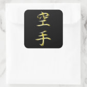 Karate Japans Kanji Calligrafiesymbool Vierkante Sticker (Tas)