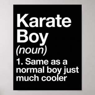 Karate Jongen Definitie Grappige Vechtkunst Poster