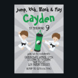 Karate Jongen Verjaardag Uitnodiging Groen<br><div class="desc">Jongen Karate verjaardagsfeestje uitnodigen in het groen</div>