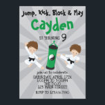 Karate Jongen Verjaardag Uitnodiging Groen<br><div class="desc">Jongen Karate verjaardagsfeestje uitnodigen in het groen</div>