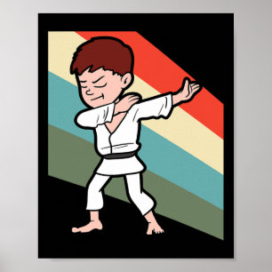 Karate Judo Jujutsu Taekwondo Kickboksen Dabbing D Poster