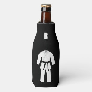Karate, Judo. Vechtkunst Zwart Band Monogram Flesjeskoeler