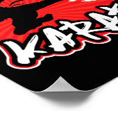 Karate Jumping Side Kick Japans Poster (Hoek)