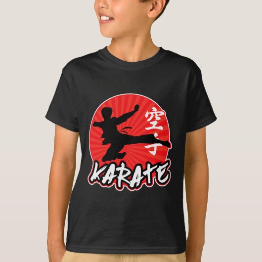 Karate Jumping Side Kick Japans T-shirt (Voorkant)