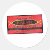 Karate kampioenschap ronde sticker (Voorkant)