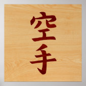 Karate Kanji Symbol. Poster (Voorkant)