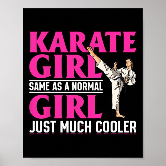 Karate Karate Girl is net hetzelfde als een normaa Poster (Voorkant)